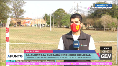 HOY / John Walter, desde el CARDE de Ypané, con toda la previa al juego de la Albirroja