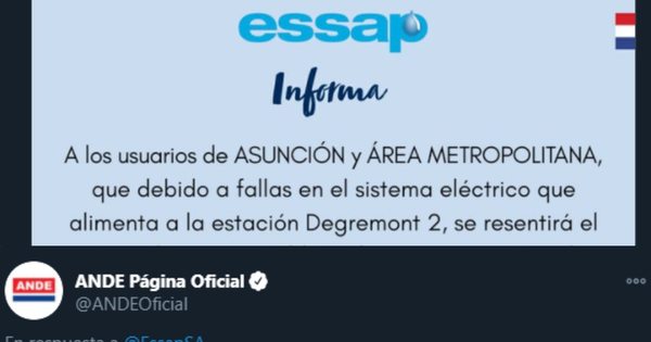La Nación / Mientras la ciudadanía sufre la falta de agua, Ande y Essap se “pasan la pelota”