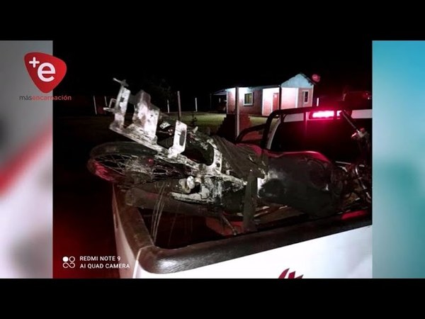 ASALTARON Y QUEMARON MOTOCICLETA DE UN TRABAJADOR EN ITAPÚA POTY