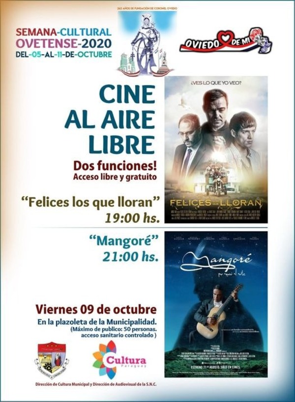 CORONEL OVIEDO: CINE NACIONAL AL AIRE LIBRE Y GRATUITO