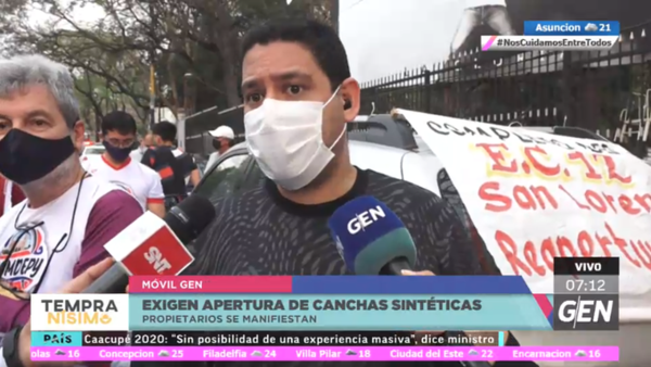 HOY / Propietarios de Canchas Sintéticas una vez más se manifiestan y exigen la habilitación del sector
