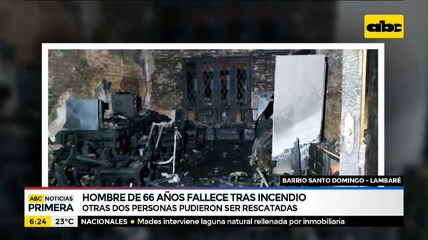 Hombre de 66 años fallece tras incendio - ABC Noticias - ABC Color