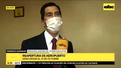 Con apertura de aeropuerto, rige nuevo protocolo para quienes ingresan