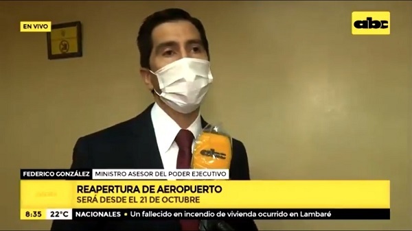 Con apertura de aeropuerto, rige nuevo protocolo para quienes ingresan
