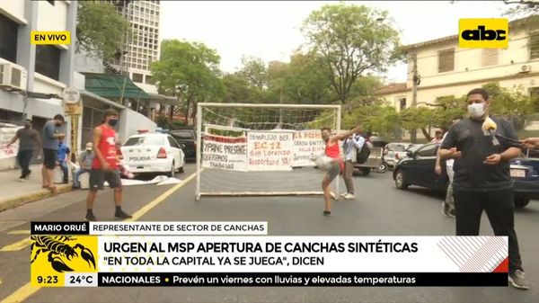 Propietarios de canchas sintéticas urgen a autoridades de Salud volver a trabajar  - Nacionales - ABC Color