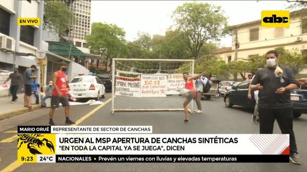 Exigen al Ministerio de Salud la apertura de canchas sintéticas - ABC Noticias - ABC Color