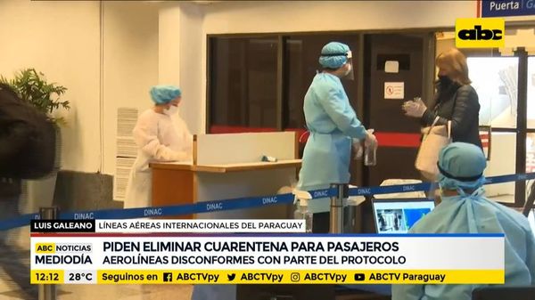 Aerolíneas piden eliminar cuarentena para pasajeros - ABC Noticias - ABC Color
