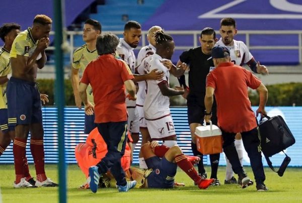 Escalofriante lesión en Colombia-Venezuela