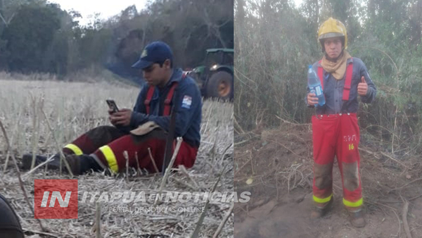 PREMIAN A BOMBERO DE ITAPÚA CON BECA COMPLETA, TRAS RENDIR EN MEDIO DEL COMBATE AL FUEGO