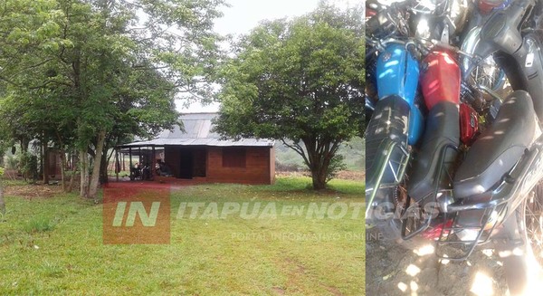 INCAUTAN MOTOCICLETAS EN ALLANAMIENTO TRAS ASALTO A REPARTIDORES.