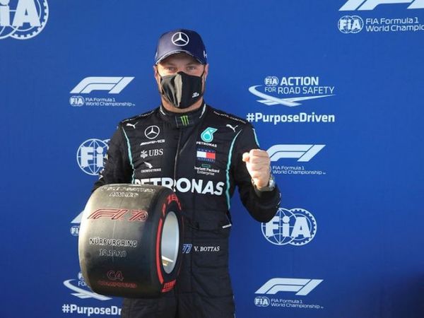 Bottas firmó la pole en el Nürburgring