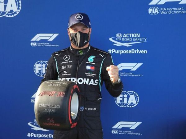 Bottas firmó la pole en el Nürburgring