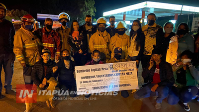 BOMBEROS DE CAP. MEZA SUPERAN META Y LEVANTARÁN SU CAMIÓN CISTERNA.