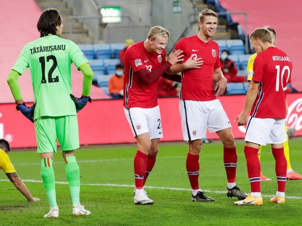 Haaland y Odegaard disparan a Noruega