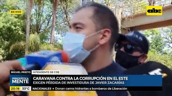 Esteños realizaron caravana contra la corrupción - Periodísticamente - ABC Color