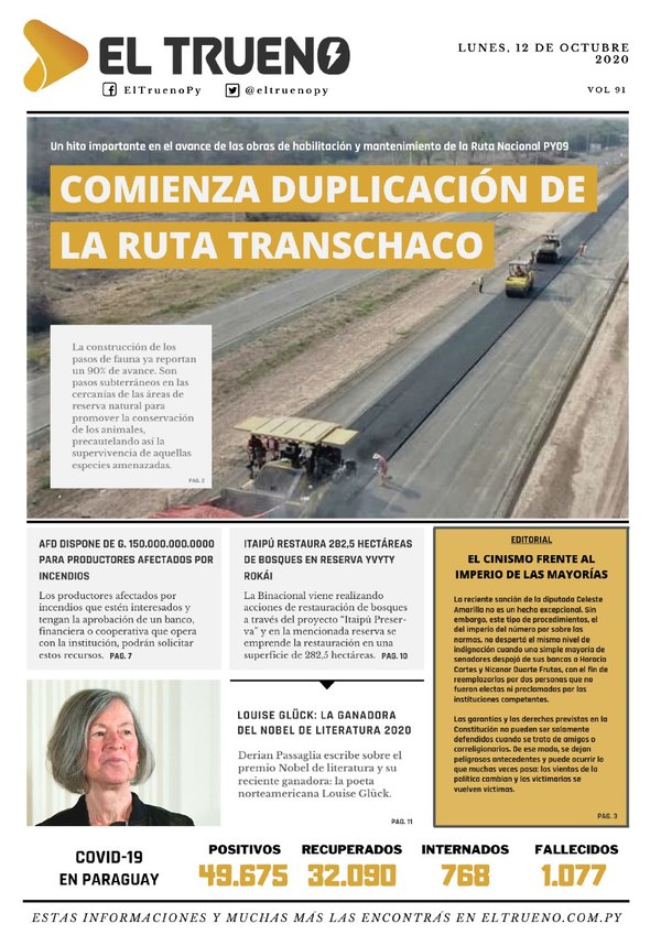 E-paper 12 de Octubre 2020 - El Trueno