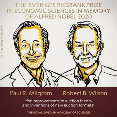El premio Nobel de Economía fue otorgado a Paul Milgrom y Robert Wilson por renovar la teoría de las subastas