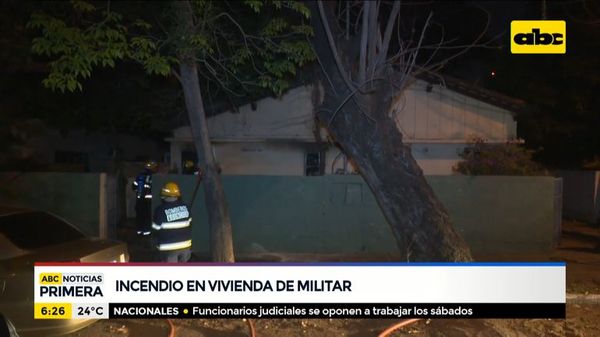 Vivienda de un militar se incendió - ABC Noticias - ABC Color