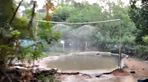 Duchas en el zoológico de Asunción traen alivio a los animales