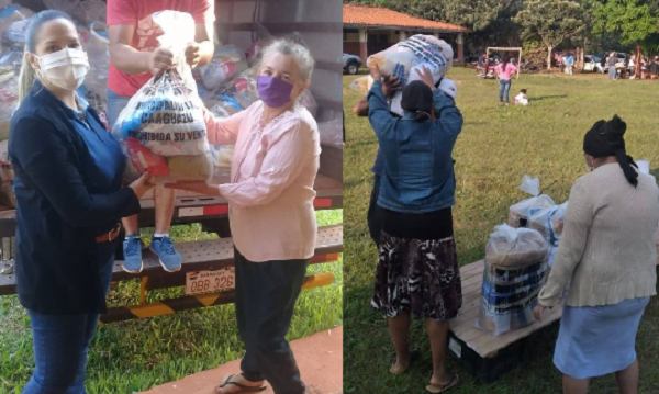 Escuelas de José D. Ocampos y Raúl A. Oviedo recibieron kits de alimentos - Noticiero Paraguay