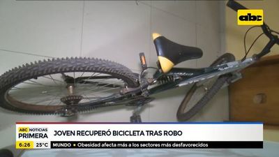Joven recuperó bicicleta tras robo - ABC Noticias - ABC Color