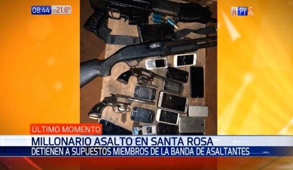 Capturan a sospechosos de millonario asalto en Santa Rosa