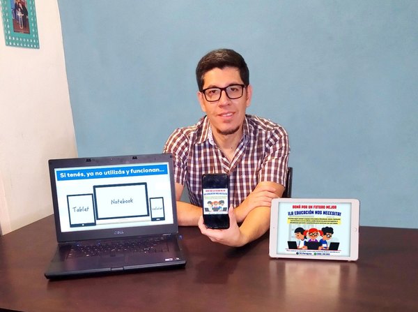 Crónica / Lanzan campaña de donación de celulares y notebook para estudiantes de escasos recursos