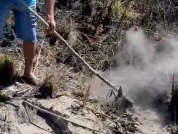 Foco de calor despierta curiosidad en pobladores de Guahory