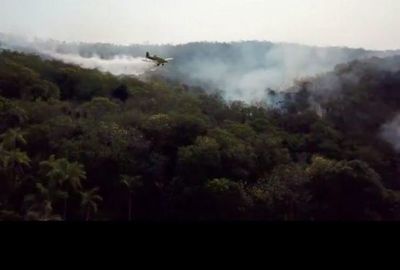 Combaten el fuego por tierra y aire en la cordillera del Ybytyruzú y otras zonas del país
