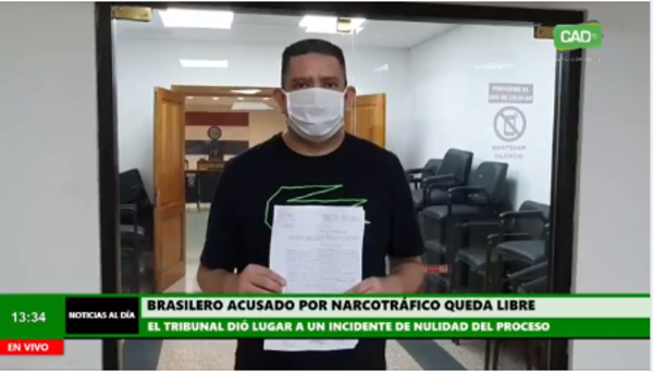 Brasileño acusado por microtráfico recupera su libertad
