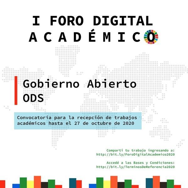 Convocan a postulación de trabajos para el I Foro Digital Académico sobre Gobierno Abierto y ODS - Nacionales - ABC Color