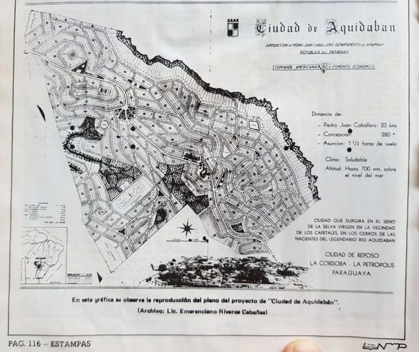 “Ciudad de Aquidaban”: Antes de la ciudad de Cerro Corá ya había un plan para una nueva Petrópolis en Chirigüelo