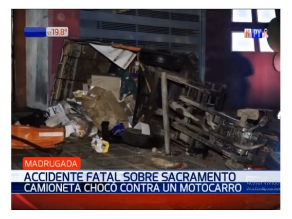 Reciclador fallece tras ser embestido su motocarro por una camioneta