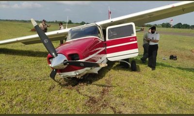 Avioneta de ministra de Justicia sufrió un accidente, no hay víctimas que lamentar