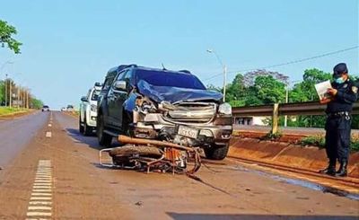 Motociclista muere en accidente de tránsito - ABC en el Este - ABC Color