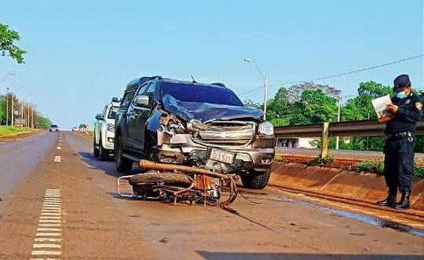 Motociclista muere en accidente de tránsito - ABC en el Este - ABC Color
