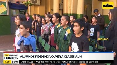 Alumnos piden no volver aún a clases presenciales - ABC Noticias - ABC Color