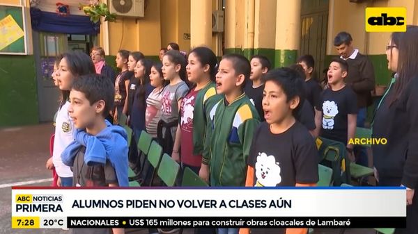 Alumnos piden no volver aún a clases presenciales - ABC Noticias - ABC Color
