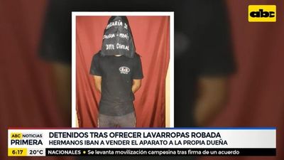 Hermanos detenidos tras ofrecer lavarropas robada - ABC Noticias - ABC Color
