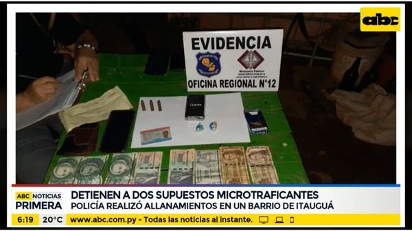 Detienen a dos supuestos microtraficantes en Itauguá - ABC Noticias - ABC Color