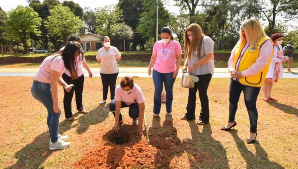 En Caazapá realizaron carabana y plantaron árboles en conmemoración de "Octubre Rosa" - Noticiero Paraguay