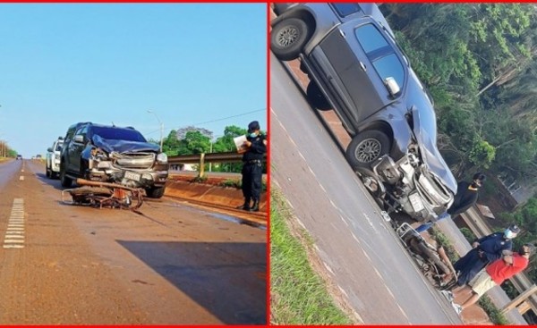 Motociclista muere tras ser embestido por una camioneta