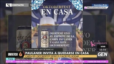 HOY / La carpa de Paulaner por #OktoberFest, este año se disfruta desde la casa
