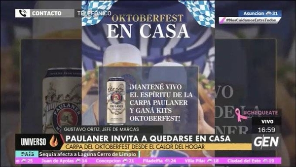 HOY / La carpa de Paulaner por #OktoberFest, este año se disfruta desde la casa