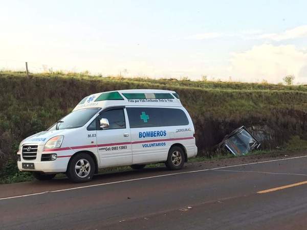 EDELIRA: VUELCO MAÑANERO DE CAMIONETA SOBRE RUTA 6