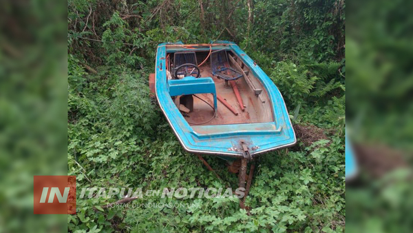 RECUPERAN LANCHA HURTADA EN EDELIRA KM 11 DE CAPITÁN MEZA