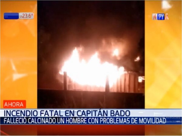 Capitán Bado: Incendio de una vivienda deja un fallecido