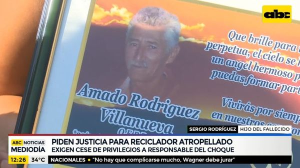 Piden justicia para reciclador atropellado por conductor ebrio - ABC Noticias - ABC Color