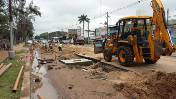 Continúan los trabajos de la red cloacal en Asunción