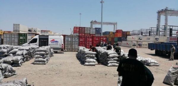 Verifican contenedores con cargas de cocaína entre carbón vegetal